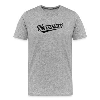 Wottzefack Humor Saying Funny Funny Gift Idea - Men's Premium Organic T-Shirt - heather grey - Front - Damien (186cm)