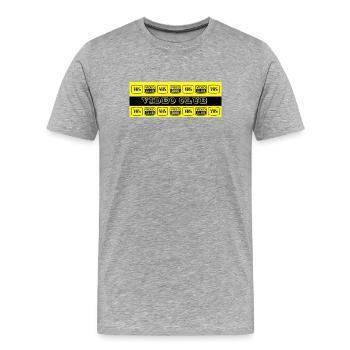 VIDEO-CLUB / VHS - V2000  - T-shirt bio Premium Homme - gris chiné - Devant - Damien (186cm)