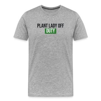 Plante En Dehors du Service - Don des Plantes - T-shirt bio Premium Homme - gris chiné - Devant - Damien (186cm)