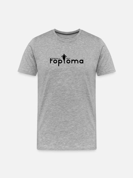 next top Oma - Männer Premium Bio T-Shirt - Grau meliert