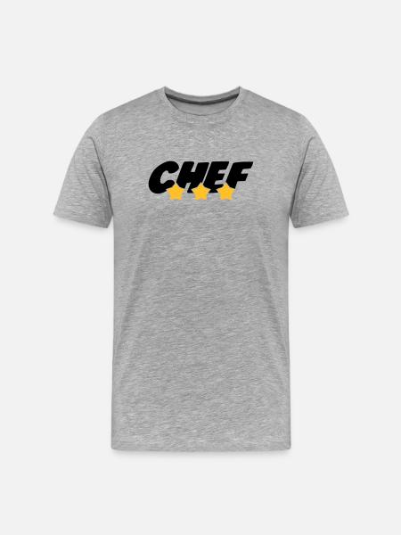 Chef cooking - T-shirt bio Premium Homme - gris chiné