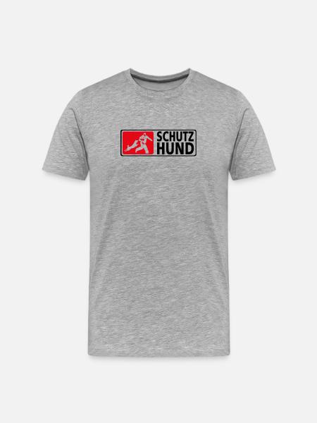 Schutzhund Logo - Männer Premium Bio T-Shirt - Grau meliert