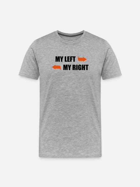 My Left My Right - Men's Premium Organic T-Shirt - heather grey
