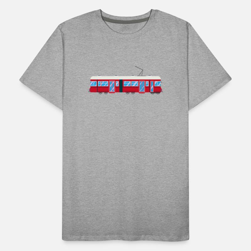 Tram, tramway, train, chemin de fer T-shirt bio Premium Homme