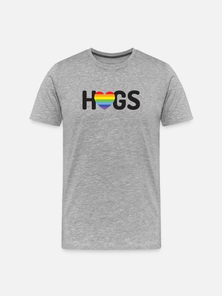 LGBT Hugs - Men's Premium Organic T-Shirt - heather grey