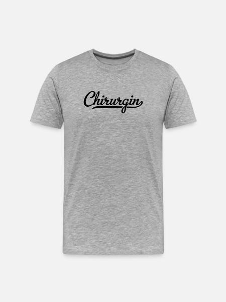 Chirurgin - Männer Premium Bio T-Shirt - Grau meliert
