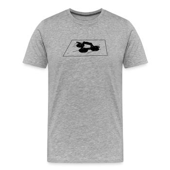 Glass vacuum glazier with glass landscape - Men's Premium Organic T-Shirt - heather grey - Front - Damien (186cm)
