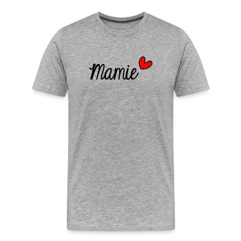 OMA. OMA - Männer Premium Bio T-Shirt - Grau meliert - Vorne - Damien (186cm)