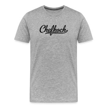Chefkoch - Männer Premium Bio T-Shirt - Grau meliert - Vorne - Damien (186cm)