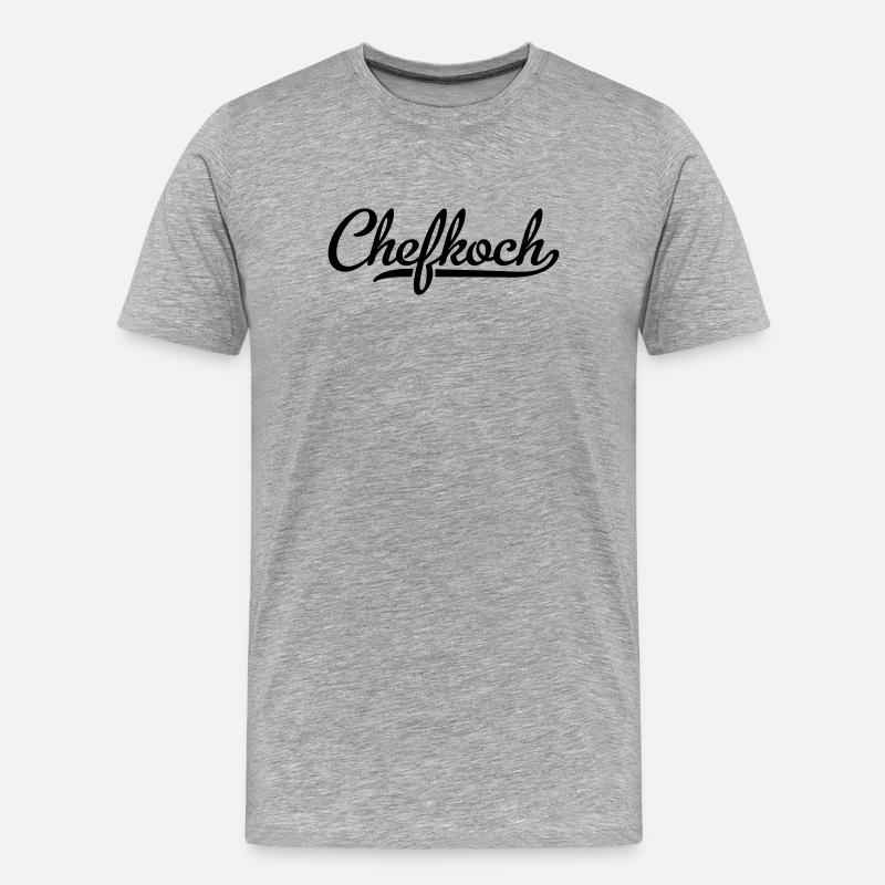 Chefkoch - Männer Premium Bio T-Shirt - Grau meliert