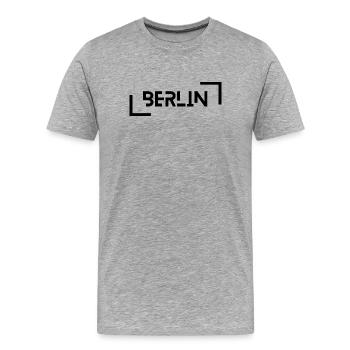 Berlin - T-shirt bio Premium Homme - gris chiné - Devant - Damien (186cm)