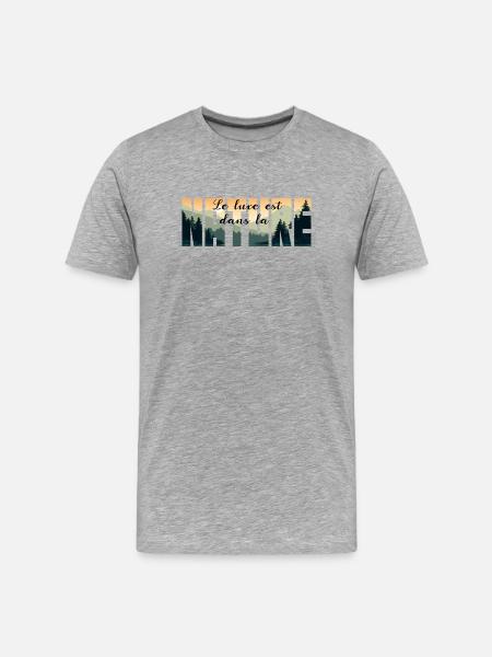 Luxury is in NATURE - Men's Premium Organic T-Shirt - heather grey