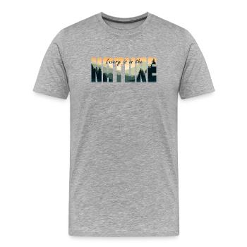 Luxury is in NATURE - Men's Premium Organic T-Shirt - heather grey - Front - Damien (186cm)