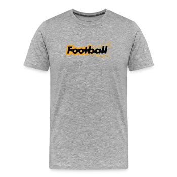 Soccer - Men's Premium Organic T-Shirt - heather grey - Front - Damien (186cm)
