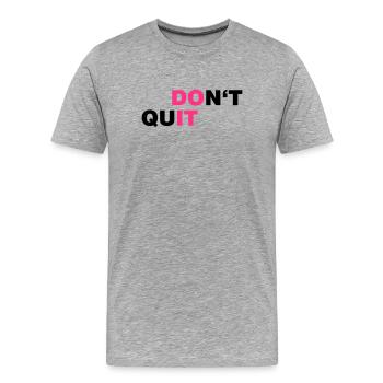 DO_IT - Men's Premium Organic T-Shirt - heather grey - Front - Damien (186cm)