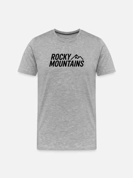 Rocky Mountains - Souvenir Design - Men's Premium Organic T-Shirt - heather grey