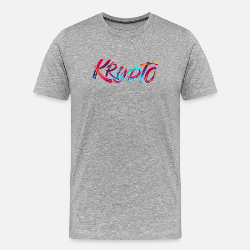 Krypto / Crypto - Männer Premium Bio T-Shirt - Grau meliert