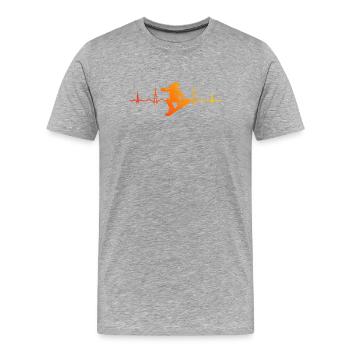 Motif de snowboard avec valeur de reconnaissance - T-shirt bio Premium Homme - gris chiné - Devant - Damien (186cm)