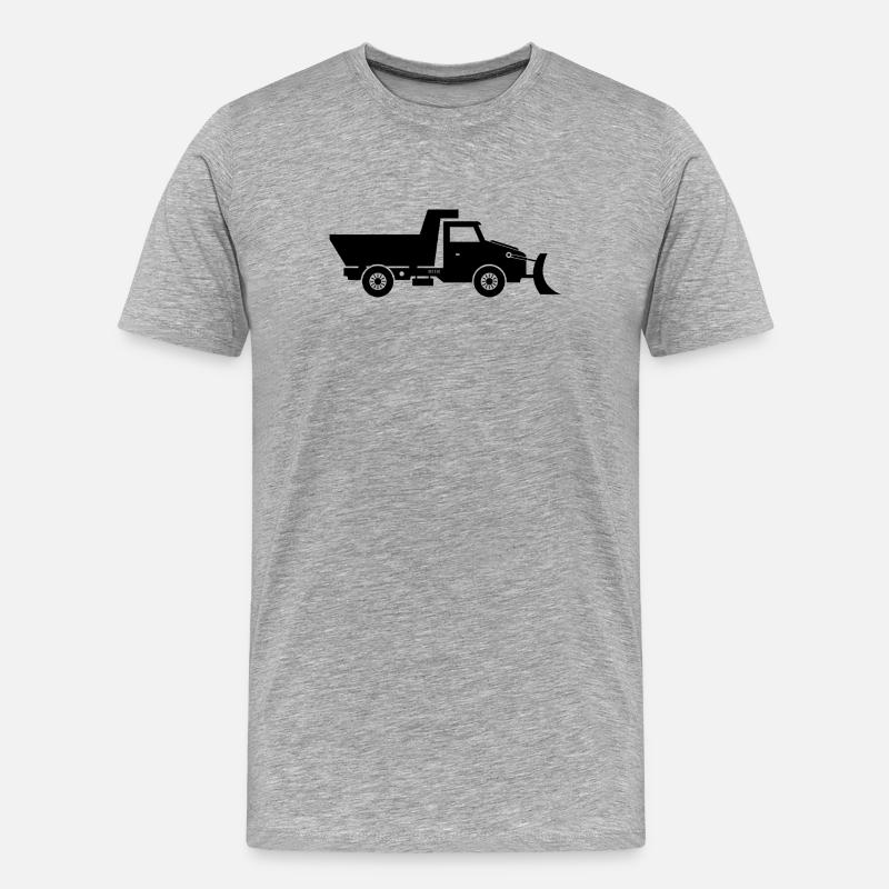 Schneepflugwagen - Männer Premium Bio T-Shirt - Grau meliert