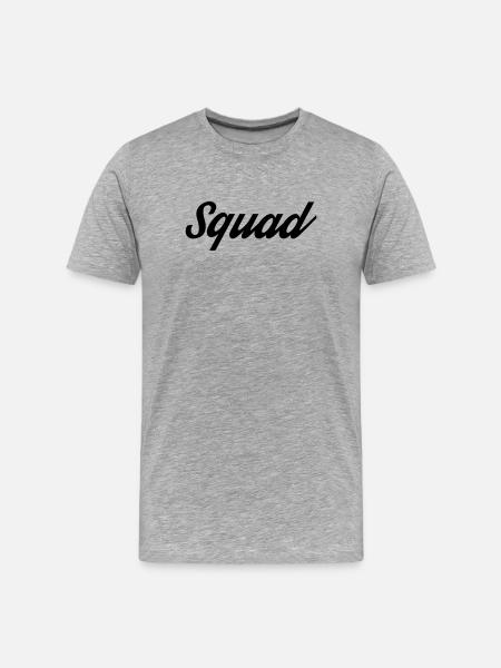Squad - Männer Premium Bio T-Shirt - Grau meliert