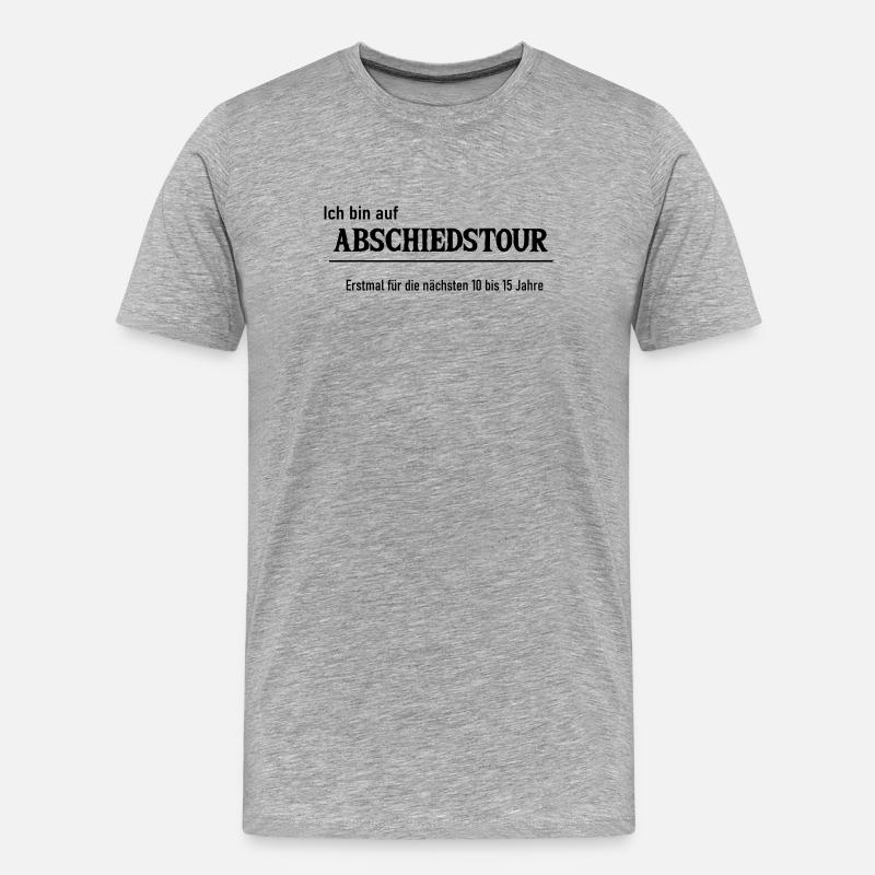 Abschiedstour - Männer Premium Bio T-Shirt - Grau meliert