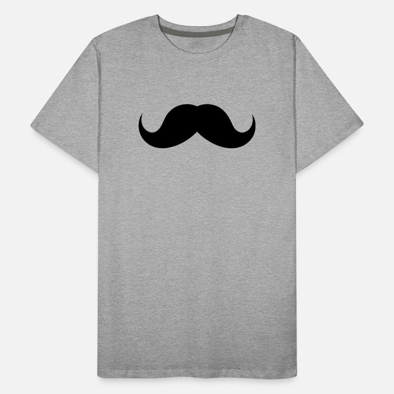 Schnurrbart Männer Premium Bio T-Shirt