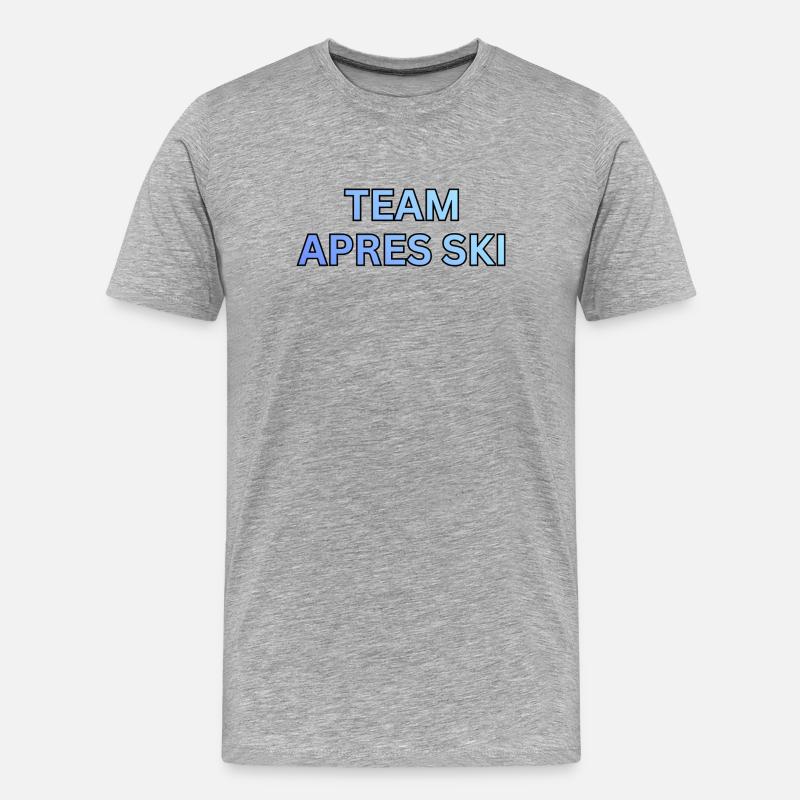 Team Après Ski Gradient - Männer Premium Bio T-Shirt - Grau meliert