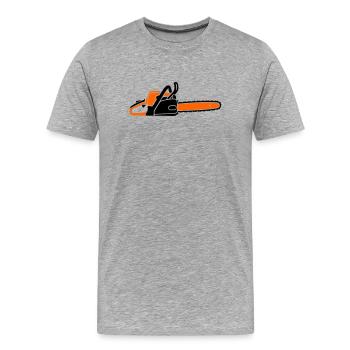 Chainsaw Chainsaw Lumberjack Lumberjack Lumberjack - Men's Premium Organic T-Shirt - heather grey - Front - Damien (186cm)
