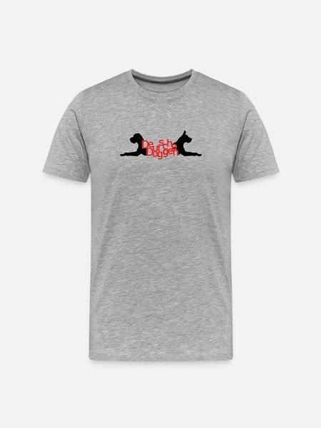 German mastiffs - T / P - Men's Premium Organic T-Shirt - heather grey