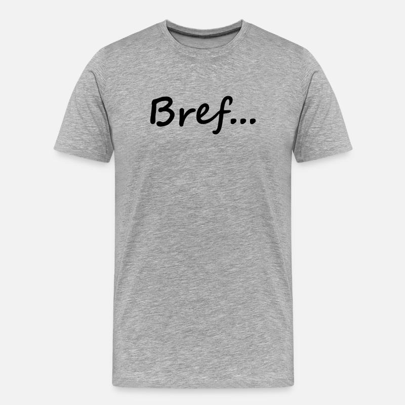Kurz - Männer Premium Bio T-Shirt - Grau meliert