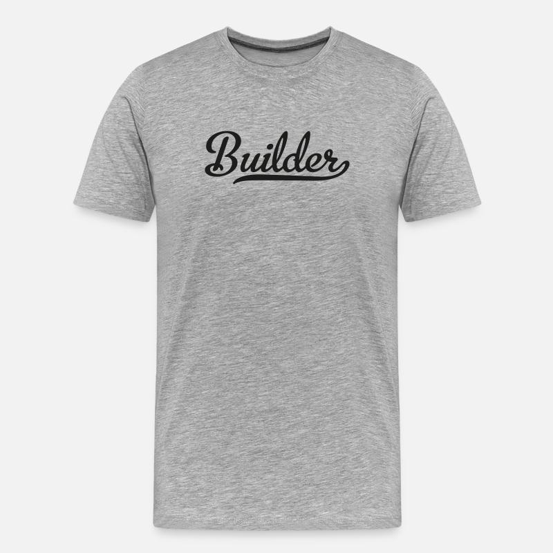Builder - Men's Premium Organic T-Shirt - heather grey