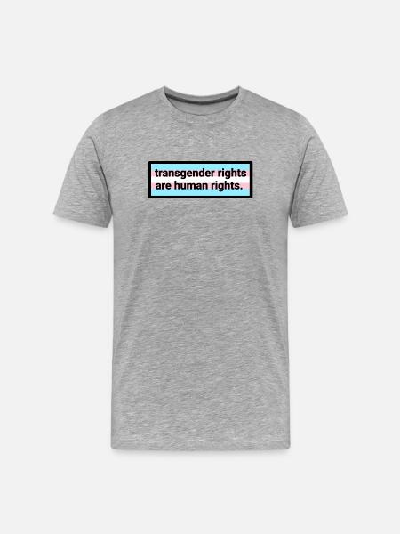 Trans Rights Human Rights - Men's Premium Organic T-Shirt - heather grey