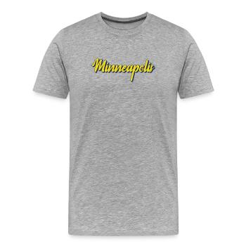 Minneapolis Minnesota - T-shirt bio Premium Homme - gris chiné - Devant - Damien (186cm)