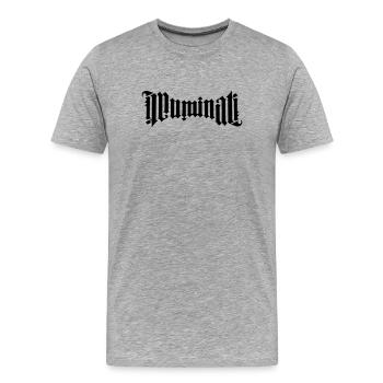 Ambigram Illuminati - Men's Premium Organic T-Shirt - heather grey - Front - Damien (186cm)