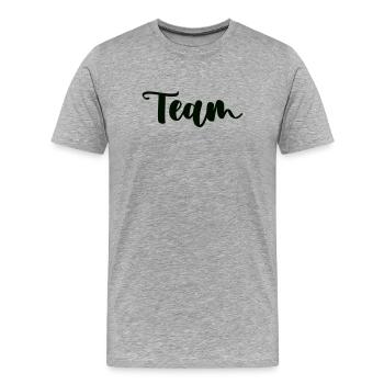 Équipe - T-shirt bio Premium Homme - gris chiné - Devant - Damien (186cm)