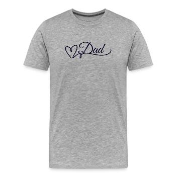 Dad - T-shirt bio Premium Homme - gris chiné - Devant - Damien (186cm)