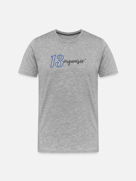13 organized - Men's Premium Organic T-Shirt - heather grey