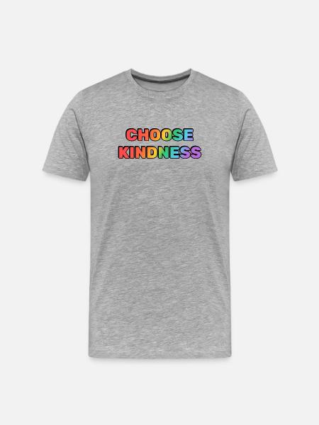Choose Kindness Gradient - Men's Premium Organic T-Shirt - heather grey