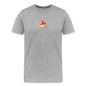 Gâteau - T-shirt bio Premium Homme - gris chiné - Devant - Damien (186cm)