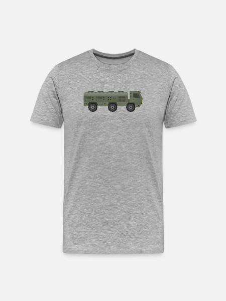 Military truck - Men's Premium Organic T-Shirt - heather grey