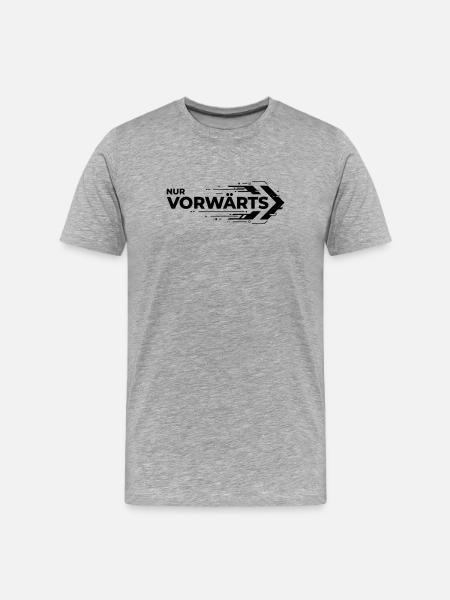 Nur Vorwärts - Männer Premium Bio T-Shirt - Grau meliert