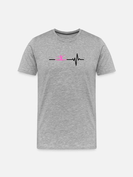 Gymnastics is my life, heartbeat, acrobatics - Men's Premium Organic T-Shirt - heather grey