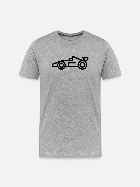 voiture de course - T-shirt bio Premium Homme - gris chiné