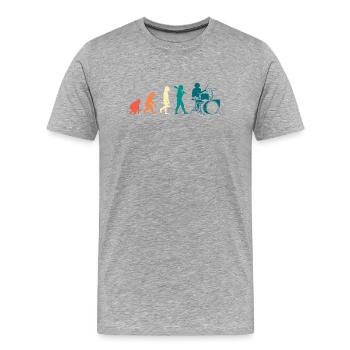 Drummer Drum Drumsticks - Men's Premium Organic T-Shirt - heather grey - Front - Damien (186cm)