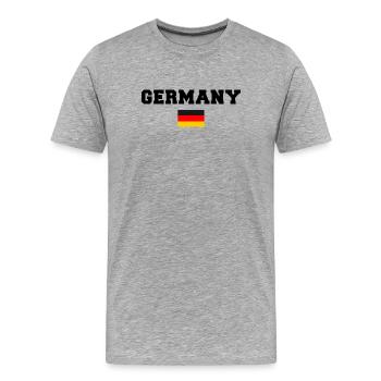 Germany Deutchland - Männer Premium Bio T-Shirt - Grau meliert - Vorne - Damien (186cm)