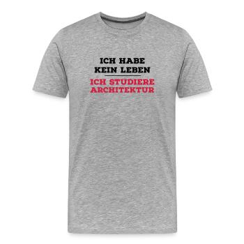 Architektur - Männer Premium Bio T-Shirt - Grau meliert - Vorne - Damien (186cm)