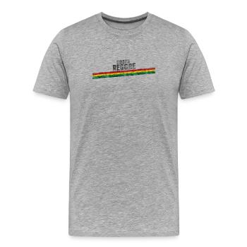 Roots Reggae Dégradé Design - T-shirt bio Premium Homme - gris chiné - Devant - Damien (186cm)