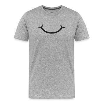 Smile - Men's Premium Organic T-Shirt - heather grey - Front - Damien (186cm)