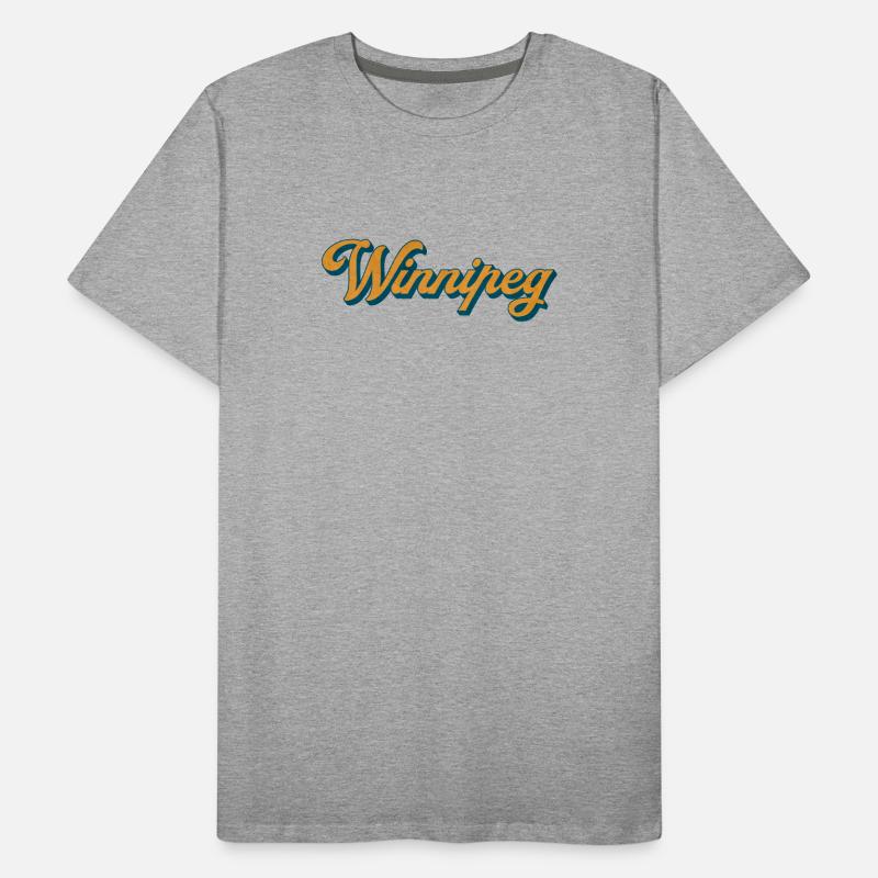 Winnipeg Retro Script T-shirt bio Premium Homme