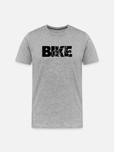 Fahrrad Rennrad - Männer Premium Bio T-Shirt - Grau meliert
